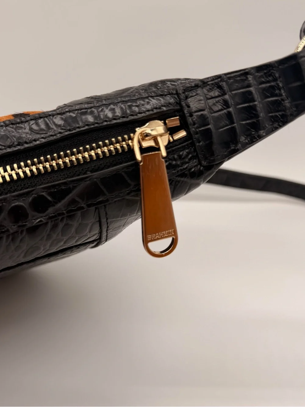 BRAHMIN Corinne crossbody, black damson, genuine leather leopard